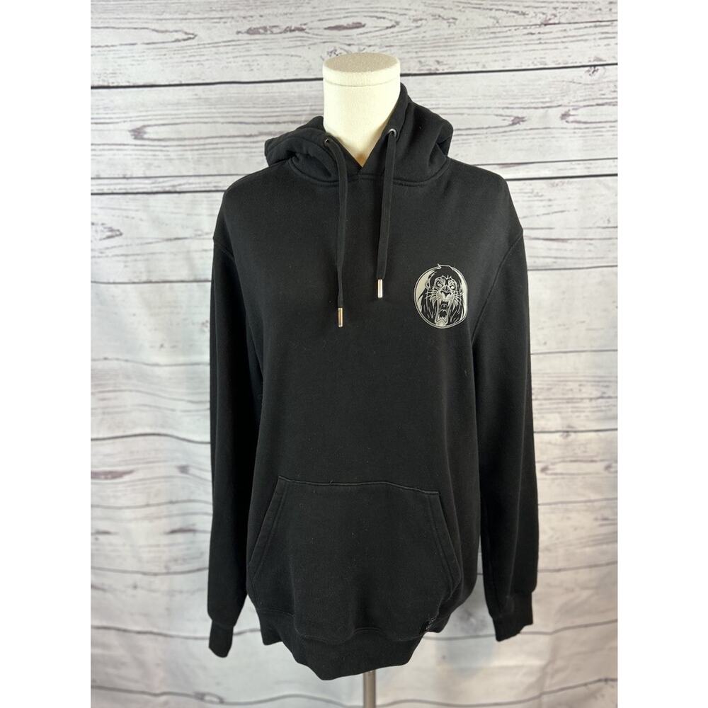 Disney Vans Lion King Hoodie Men Small Black Graphic Pullover Sweatshirt